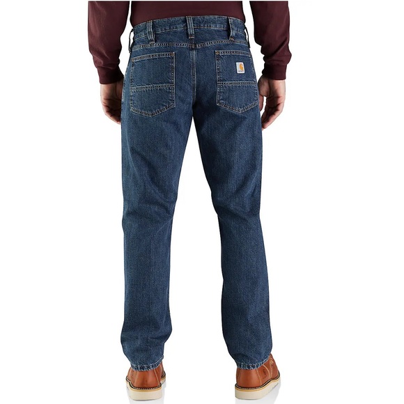 NWT - CARHARTT RELAXED FIT FLANNEL-LINED 5-POCKET JEAN - 36Wx34L - Picture 2 of 5